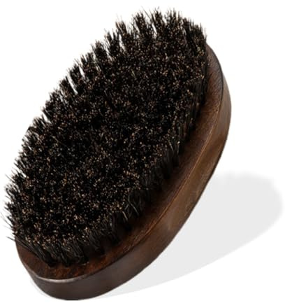Bartbürste aus Wildschweinborsten, Bart Bürste, Perfekt für Glatten und Gepflegten Bart, Bartbürste für Männer, Kompaktes und Robustes Design für die Tägliche Pflege, Beard Brush for men