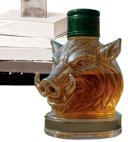 Ancsttu Caraffa per Vino | Bottiglia Di Vino In Cinghiale Whisky - Oggetto Da Collezione Arredamento Casa Per Bourbon Brandy Vodka Bevute Uomini Famiglia Ristorante Soggiorno Scaffale Barman,Credenza