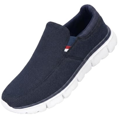 LEOSS ORIGINAL Scarpe Sportive Uomo Senza Lacci, Sneakers da Camminata Leggere in Mesh, Scarpe da Lavoro Comode e Ammortizzate (Blu Scuro, 42 EU, MLE260291-3)