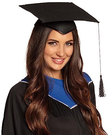 Boland-10102498 Gatto Cappello Feltro Laurea per Adulti, Multicolore, Taglia unica, 504163