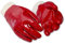 Hymac 10 Pairs Red PVC Gloves Safety Work Fully Coated Dipped EN388 Size Large