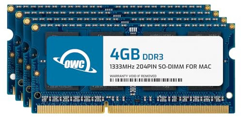 OWC - 16GB OWC Kit de actualización de Memoria - 4 x 4GB PC10600 DDR3 1333MHz SO-DIMMs para iMac 21.5 & 27 Mid 2010/2011