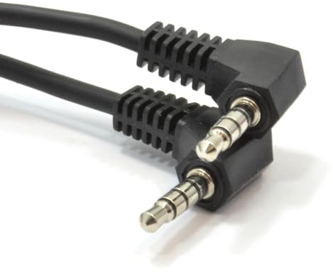 kenable Right Angle 3.5mm 4 Pole Jack Plug to Right Angled Plug Cable 1.5m [1.5 metres]