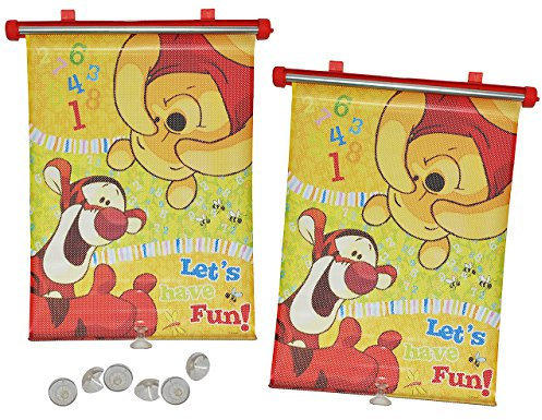 alles-meine.de GmbH 2 TLG. Set Sonnenschutz Rollo - Winnie The Pooh - für Fenster und Auto Seitenscheibe - Sonnenblende - Jungen Mädchen Kinder Baby - Sonnenrollo - Puuh Bär Tigg..