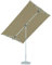 Suncomfort by Glatz Flex-Roof Parasol rectangulaire, gris cendré, armature en acier, toile en polyester, 210 x 150 cm, 5,3 kg