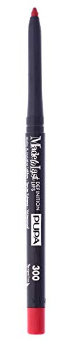 PUPA Milano Made To Last Definition Lips - Extreme Hold Automatic Lip Pencil, Waterproof - Color is Defined and Holds Flawlessly - For Precise Lip Contouring - 300 Red Passion - 0.012 Oz, (I0111879)