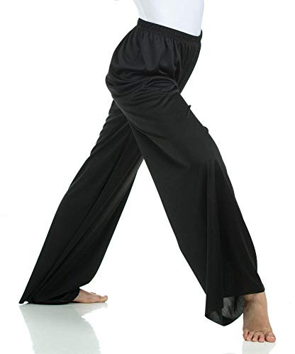 Danzcue Adult Pull-on Unisex Dance Pant, Black, S-M