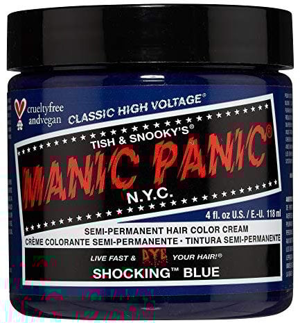 Manic Panic Shocking Blue Classic Creme, Vegan, Cruelty Free, Semi Permanent Hair Dye 118ml
