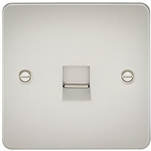 Knightsbridge FP7300PL FP7300 FPAV7300PL Flat Plate Telephone Master Socket-Pearl, 230 V