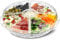 dine@drinkstuff On Ice 8 Section Appetiser Tray - Ice Chilled Sharing Platter with Dip Cup and Lids for Fresh Snacks