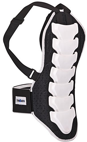 trendbasis Rückenprotektor für Ski und Snowboard, geprüfter Rückenschutz für Wintersport, Snowboard und Ski Rückenprotektor in Größe XL, Wirbelsäulenschutz in weiß