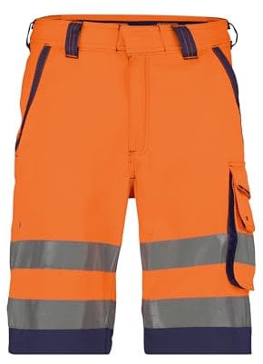 DASSY® Lucca Warnschutz-Shorts - Größe 56 - NEONORANGE/DUNKELBLAU