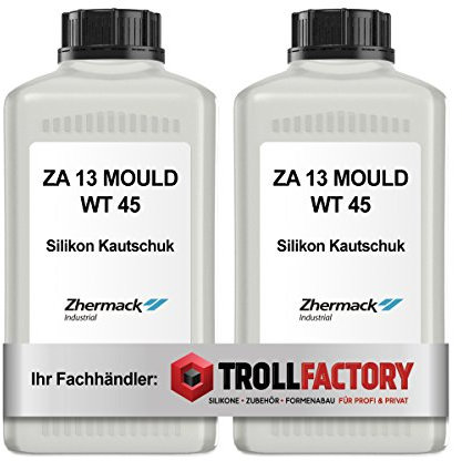 Zhermack Silikon Kautschuk ZA 13 Mould WT45 Shore Härte 13 transluzent weich Dubliersilikon 1:1flüssig 2kg