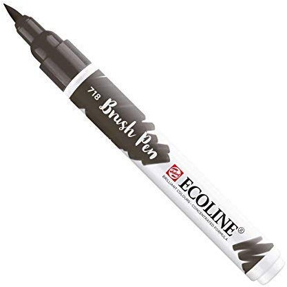 Royal Talens Ecoline Liquid Wasserfarben-Pinsel, Aquarell, ein Pinsel grau - warm grey