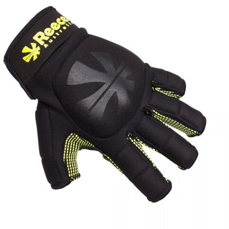 Reece Hockey Handschuh - Kontrollschutzhandschuh - Silikonstollen für Einen Besseren Griff und Einen Vollständigen Schutz - Linkshandschuh - Hockey Handschuhe Kinder - Schwarz - Größe xs