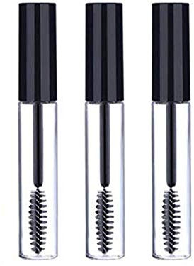 3pcs 10ml Empty Mascara Tube Wand Eyelash Cream Container Bottle with 3 Rubber Inserts 3 Funnels 3 Transfer Pipettes (3 Pcs)