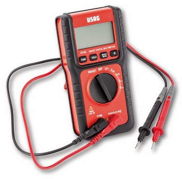 USAG U00740001 Multimetro Digitale Compatto Smart, Rosso