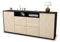 Stil.Zeit Sideboard Ephenia, Korpus anthrazit matt, Front Holz-Design Zeder (180x79x35cm) Push-to-Open Technik