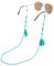 Alpenflüstern Brillenkette Boho - Sonnenbrillenkette, Maskenkette, Kette für Sonnenbrille (türkis) DHK289