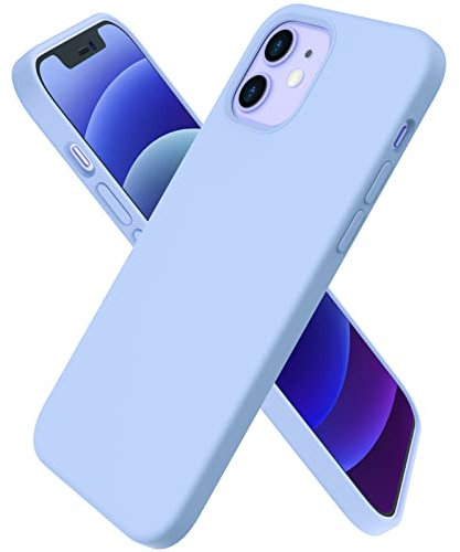 ORNARTO kompatibel mit iPhone 12 mini 5,4 Silikon Case, Hülle Ultra Dünne Voller Schutz Flüssig Silikon Handyhülle Schutz für iPhone 12 mini(2020) 5,4 Zoll Hellblau