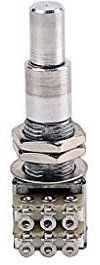 Alnicov Gitarren Bass Mini Dual Pots Gestapeltes konzentrisches Potentiometer mit Mittelarretierung B100K