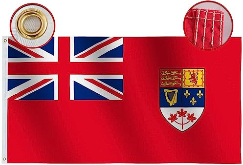 Flagge für den Innen- und Außenbereich, alte Kanada, 91,4 x 152,4 cm, Siebdruck, 100D dickes Polyester, (1957–1965) markante kanadische Flagge, 91,4 x 152,4 cm