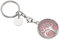 JSDDE Porte-clés en cristal de quartz rose naturel - Arbre de vie argenté - Pierre de guérison