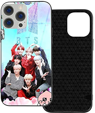 Classic Jhope Jimin Jin Jungkook Suga V RM Design Handyhülle für iPhone Hülle B_T-S Anti-Rutsch TPU Vert Schutzhülle (12 Pro max)