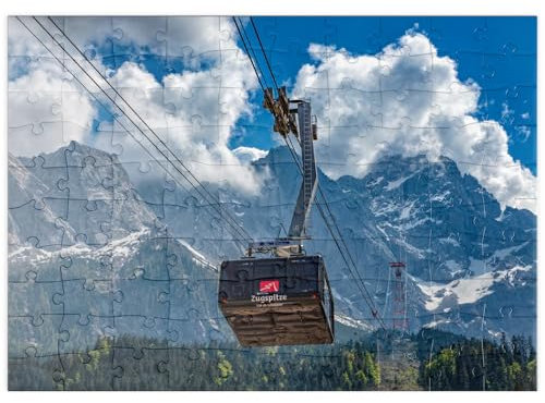 MyPuzzle Seilbahn auf die Zugspitze (2962m), Garmisch-Partenkirchen - Premium 100 Teile Puzzle - MyPuzzle Sonderkollektion von Puzzle Galaxy