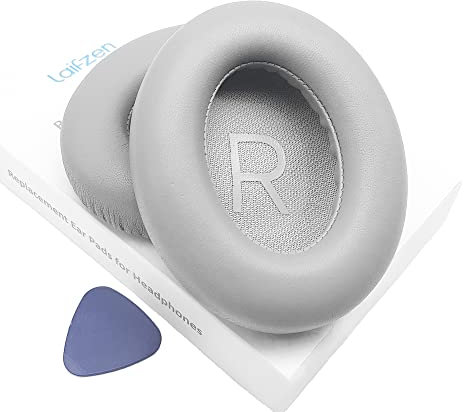 Lammfell Bose NC700 NC 700 Ohrpolster Ersatz Schaffell Echt Leder für Noise Canceling Kopfhörer Ohrpolster (Silbergrau)