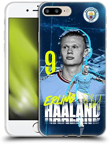Head Case Designs Officially Licensed Manchester City Man City FC Erling Haaland 2022/23 First Team Gel Case [Military Grade Protection] Compatible With Apple iPhone 7 Plus/iPhone 8 Plus