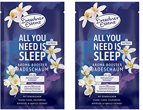 2er Pack Dresdner Essenz Badeschaum All you need is sleep 2 x 80 g Badezusatz vegan