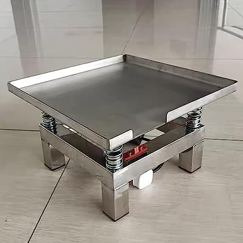 Petite table vibrante en béton de 35 x 35 cm, machine vibrante de vibrateur à plaque plate en béton de 3000 tr/min, plate-forme de vibration de bloc d'essai de banc Mini Vibra en acier inoxydable