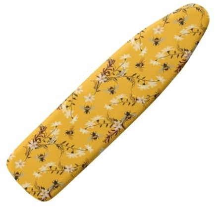 Jeiento Wild Floral Ironing Board Cover 15x54 Flowers Bee Heat Reflective Ironing Pad Cover Scorch Resistant Stylish Polyester Ironing Covers for Standard Size Ironing Board