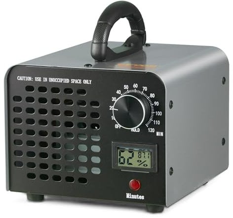 VEVOR Générateur d'Ozone Purificateur d'Air 36000 mg/h Générateur O3 pour Éliminer les Odeurs Commercial Industriel 115 W Grande Capacité Minuterie 0-120 min pour Chambres Voitures Animaux Domestiques