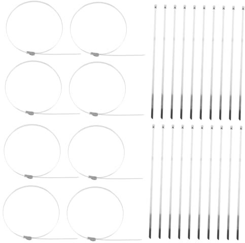 Yardwe 100pcs Stainless Steel Tie Out Cable for Dogs Outdoor Dog Gate Chain Link Fence Extender