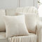 FDTERN 2er Set Creme Beige Kordsamt Kissenbezug 65x65 Weich Dekorative Kissenbezüge Kissenhülle Dekokissenbezug Sofakissen Dekokissen Boho Deko für Sofa Schlafzimmer Wohnzimmer Bett