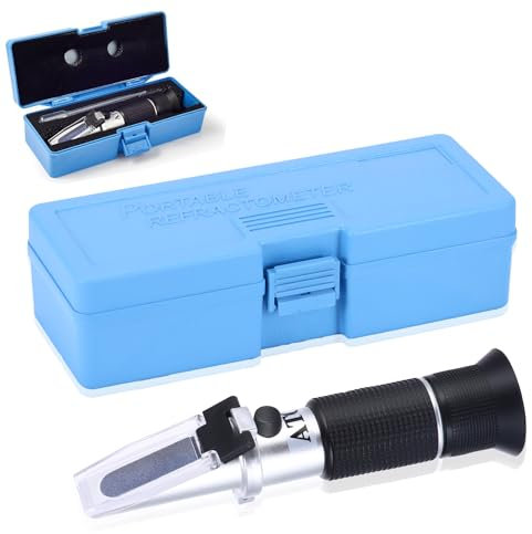 Frostschutzprüfer Refraktometer, Kühlmitteltester für Ethylenglykol, Propylenglykol, Gefrierpunkt von Kühlwasser, AdBlue Batteriesäure, Harnstoffkonzentration, Schnaps Brennen Destillierte Spirituose