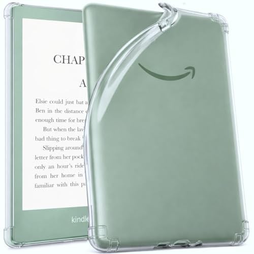 GLOBAL TECH Clear Case for 6 Amazon Kindle (11th Generation 2024/2022 Release) - Slim Lightweight Soft Transparent TPU Kindle Cover with Reinforced Edge Corners for Extra Protection