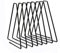 Luminexia Buchstütze,Buchstützen,Zeitungsständer Metall,9/11 Steckplätze Dreieck Datei Organisator,Modern,Magazinständer Katalogsammler,Metall Organisation Rack für Schule Office Home