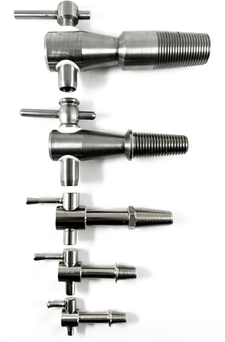MAAJ METALL-ZAPFHAHN AUS EDELSTAHL ROSTFREI FÜR WEINFÄSSER in 5 verschiedenen Größen (XL)