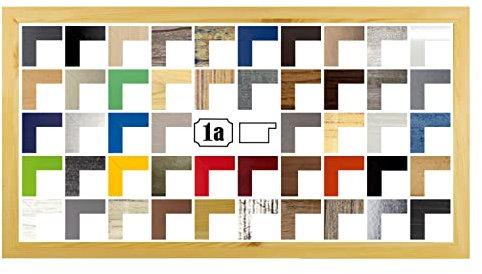 Multicolore Bilderrahmen Posterrahmen Puzzlerahmen 40x100 cm Kiefer Dekor 100x40 cm mit weisser Rückwand und Antireflex Acrylglas