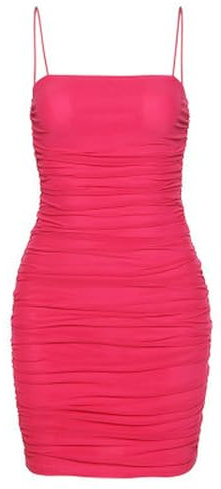 Nuovo Vestito Slim da Donna Monospalla fasciato sui Fianchi per L'Estate Americana - Rosa - L