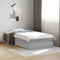 Faroom Bett mit Stauraum 90x200 cm Einzelbett mit Schubkästen Holzbett Stauraumbett Kinderbett Jugendzimmer Kojenbett Jugendbett mit Lattenrost Grau Sonoma