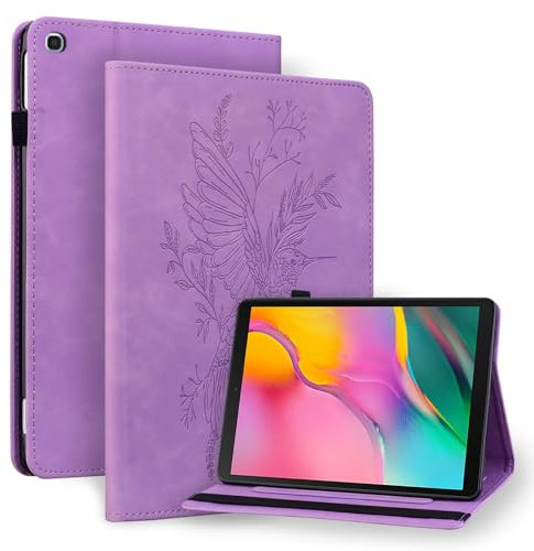 Vaitasy Custodia per Samsung Galaxy Tab S5e 10.5 Pollici 2019 SM-T720/T725 Leggero Pelle PU Tablet Custodia con Supporto Funzione Cover Galaxy Tab S5e - Uccello Viola