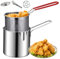 Mini Pot de friteuse en acier inoxydable, petit pot à frite