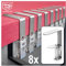 com-four® 8X Premium Tischdeckenklammer aus Edelstahl - Tischklammern mit Feder für Tische mit Einer Stärke von 2,7-5,5 cm - Tischtuchklammer rostfrei für drinnen und draußen