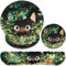 Acezeek Wrist Rest Mouse Mat 3-in-1 Mousepad Set Keyboard Wrist Rest+Mouse Pad+Cup Pad, Ergonomic Wrist Cushion Support Memory Foam Mousepad for Pain Relief, Gaming Office Home Using, Cat