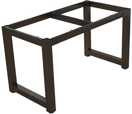 Generisch Tischbeine Metall, Schwerlast Stahl Schreibtisch Beine, Tischkufen Schwarz und Schrauben, Bodenschoner, Trapez Tischgestell für Moderne Couchtisch, Esstisch, Wohnzimmertisch-137×77CM