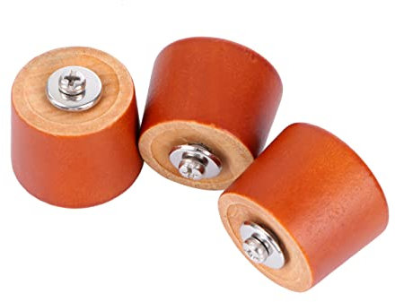 Zerodeko 3pcs Wooden Pot Lid Knobs Replacement Handles for Kitchen Cookware Deep Screw Fits Pots and Pans for Daily Use